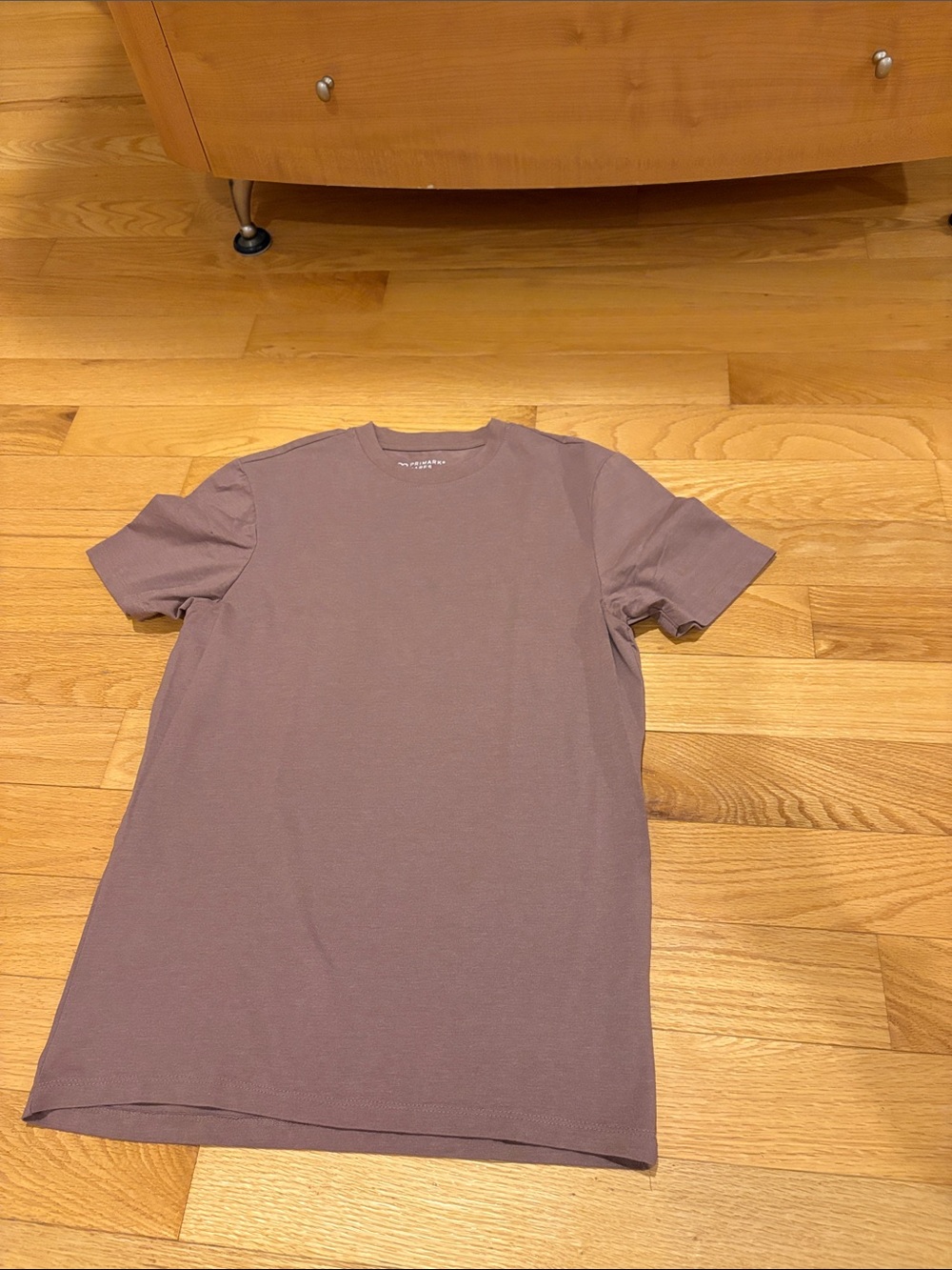 Men's Crewneck T-Shirt - Mauve S Slim Fit with stretch